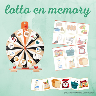 Lesmateriaal De supermarkt - lotto/memory van auteur Nanny Melissa