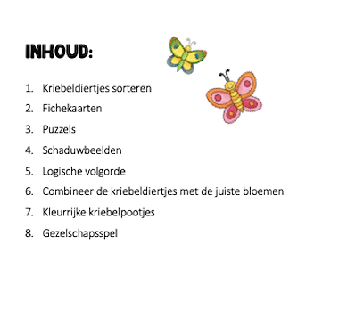 Lesmateriaal Kriebeldiertjes uitbreiding JONGSTE KLEUTERS van auteur MiaenCo slide 4