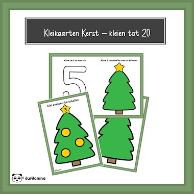 Lesmateriaal Kleikaarten Kerst van auteur Juf Janina slide 2