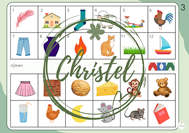 Lesmateriaal Mini loco rijmen van auteur juf Christel13 slide 3