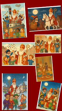 Lesmateriaal 7 Kijkplaten Sinterklaas met roetveegpieten van auteur JufkeSarah