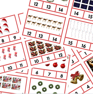 Lesmateriaal Hoeveel is het?Kerst van auteur De klas van juf Daisy slide 1