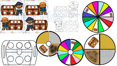Lesmateriaal Vul de schatkist van de piraten met diamanten van auteur Little Play Friends slide 3