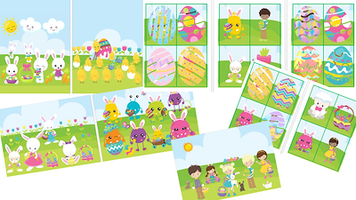 Lesmateriaal paasbundel peuters en kleuters van auteur Little Play Friends slide 2