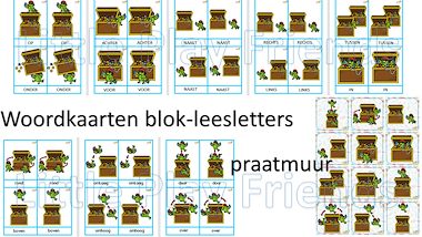 Lesmateriaal Piraten plaatsbegrippen - praatmuur en woordkaarten van auteur Little Play Friends slide 2