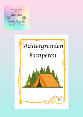 Lesmateriaal Achtergronden speeltafel - op de camping van auteur kleuterwereldjes van roxillien