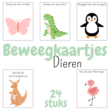 Lesmateriaal Beweegkaartjes dieren | Bewegend leren peuters kleuters  van auteur My Teacher Shares
