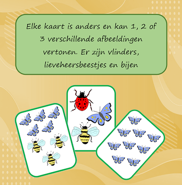 Lesmateriaal Kaartspel Telspel  Kriebeldiertjes van auteur Jabbedabbedoe slide 2