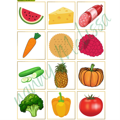 Lesmateriaal Thema eten - lotto/memorie van auteur Nanny Melissa slide 3