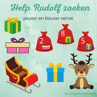 Lesmateriaal Kerst - Help Rudolf zoeken PEUTERS van auteur Nanny Melissa slide 1