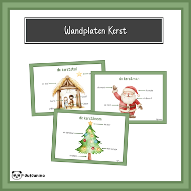 Lesmateriaal Woordkaarten Kerst van auteur Juf Janina slide 3