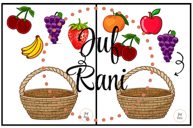 Lesmateriaal Fruitmandjes vullen – opdrachtenkaarten van auteur Juf Rani