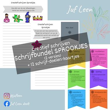 Lesmateriaal Schrijfbundel: Sprookjes (creatief schrijven) van auteur Juf Leen