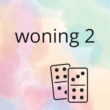 Lesmateriaal AN - mijn woning (deel 2) - spel 3: domino/leesrups van auteur Peggy Van Rompaey