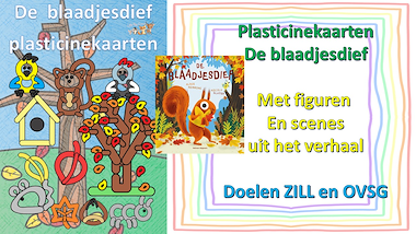 Lesmateriaal De blaadjesdief - plasticinekaarten van auteur Little Play Friends