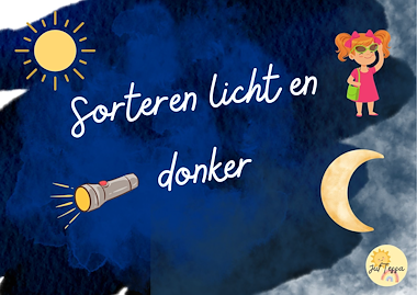 Lesmateriaal Sorteren licht en donker van auteur Juf Tessa