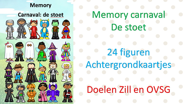 Lesmateriaal memory - carnaval: de stoet van auteur Little Play Friends