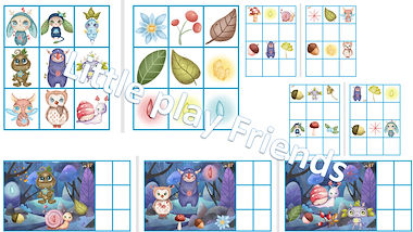 Lesmateriaal spelbundel - schattige bosmonsters van auteur Little Play Friends slide 2