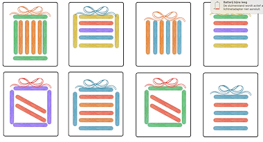 Lesmateriaal Thema Kerst : Cadeautjesspel spatels van auteur Juf Katy slide 2