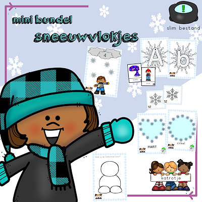 Lesmateriaal mini bundel sneeuwvlokjes van auteur katrotje