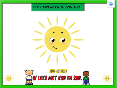 Lesmateriaal Lees met Kim en Sim: Kern 4: zon van auteur Gratis leuke leesboekjes