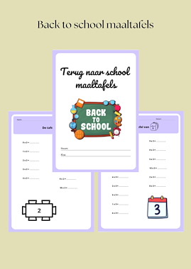 Lesmateriaal Back to school maaltafels van auteur Speelwijs slide 1