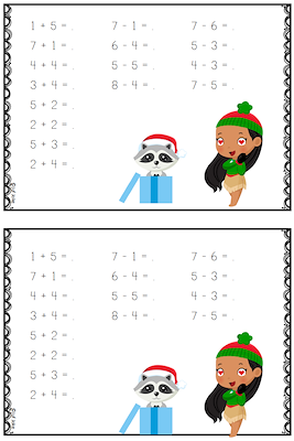 Lesmateriaal Mini rekenboekje Kerst van auteur De Klas Van Juf Joke slide 2