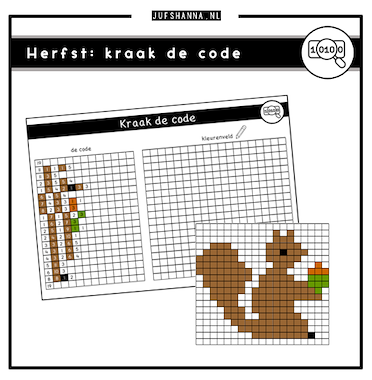 Lesmateriaal Thema herfst | Kraak de code van auteur Juf Shanna