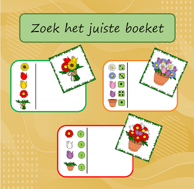 Lesmateriaal Zoek het juiste boeket van auteur Jabbedabbedoe