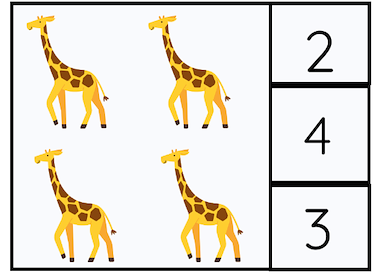 Lesmateriaal Knijpkaarten cijfers dierentuin dieren van auteur Kleuterjuf Monique slide 1