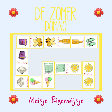 Lesmateriaal De zomer - Domino van auteur Meisje Eigenwijsje