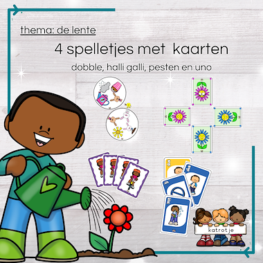 Lesmateriaal de lente: vier spelletjes met kaarten  van auteur katrotje slide 1
