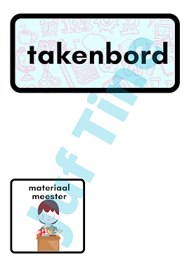 Lesmateriaal Takenbord - klastaken van auteur Juf Tine slide 2