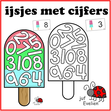 Lesmateriaal een cijfer vol cijfers van auteur juf Evelien