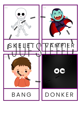 Lesmateriaal woordkaarten halloween/griezelen van auteur Juf Steffi slide 4