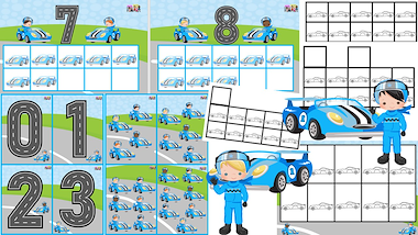 Lesmateriaal themabundel: ik ben een racepiloot, auto's, verkeer van auteur Little Play Friends slide 2
