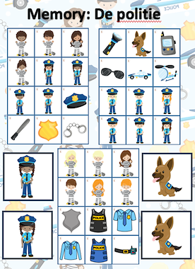 Lesmateriaal Memory - de politie van auteur Little Play Friends