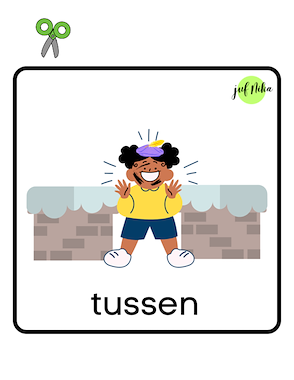 Lesmateriaal Pakjespret plaatsbegrippen van auteur Juf Nika slide 3