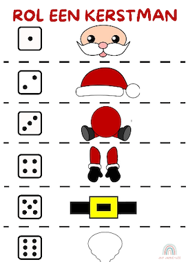 Lesmateriaal Rol een kerstman of rendier thema kerst van auteur Juf JamieLee slide 2