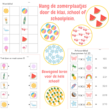 Lesmateriaal Zomer zoekspel | Rekenen Bewegend leren voor de hele school van auteur My Teacher Shares slide 2