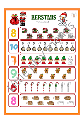 Lesmateriaal Kleur evenveel in thema kerstmis van auteur Little Play Friends slide 4