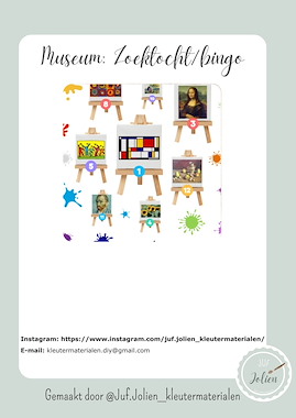 Museum: Zoektocht/bingo thema kunst
