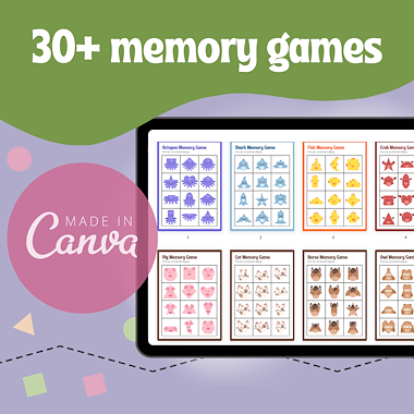 Lesmateriaal Memory Game Canva Templates van auteur Kelly Meeus