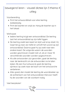 Lesmateriaal lijn 3 thema 4 - visueel dictee 2 van auteur Juf Kitty B slide 2