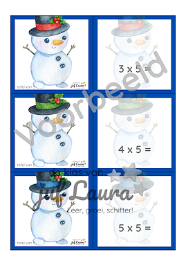 Lesmateriaal Winter - Zaklampspel - Tafel van 4 t/m 6 van auteur De klas van juf Laura slide 3