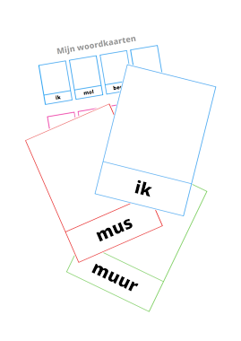 Lesmateriaal Mol en beer - woordkaarten van auteur Peggy Van Rompaey