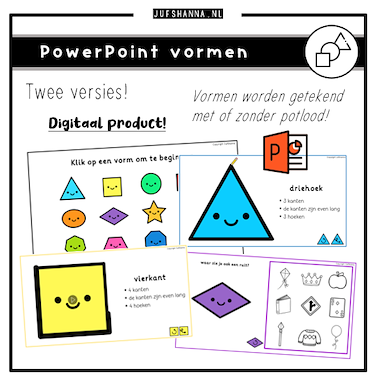 Lesmateriaal Vormen | PowerPoint 2D vormen bewegend (2 versies!) van auteur Juf Shanna