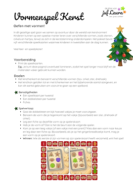 Lesmateriaal Vormenspel Kerst van auteur De klas van juf Laura slide 2