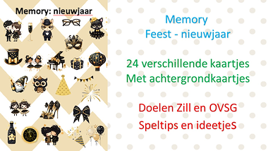 Lesmateriaal Memory: feest - nieuwjaar van auteur Little Play Friends slide 2