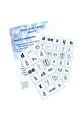 Lesmateriaal VLL - kern 3 - letterlotto/bingo van auteur Peggy Van Rompaey